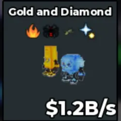 Gold and Diamond Basic With 4 Clean Traits 1,2B s (Секретны… — Roblox, лот №230314