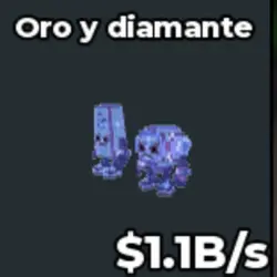 Gold and Diamond Crystal - 1,1B s (Секретный персонаж) — Roblox, лот №230315