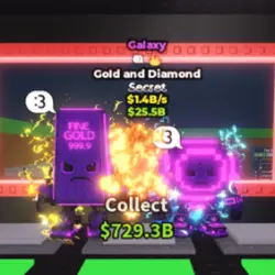 Gold and Diamond Galaxy 1,4B s (Секретный персонаж) — Roblox, лот №230320
