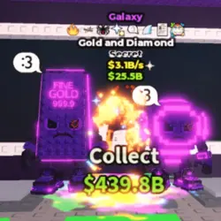gold and diamond galaxy very rare! 1 ? 3.1b s (Секретный пе… — Roblox, лот №230322