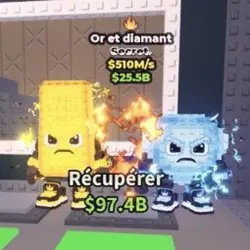 Gold and Diamond with fire trait - 510M s (Секретный персон… — Roblox, лот №230327
