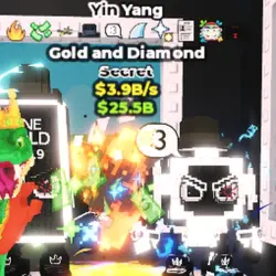 Gold and Diamond Yin - Yang 3,9B (Секретный персонаж) — Roblox, лот №230328