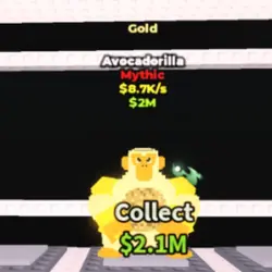 Gold Avocadorilla 8.7 K s (Мифический персонаж) — Roblox, лот №230338