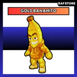 Gold Bananito 153.7M s With Trait & Safe (Секретный персона… — Roblox, лот №230349