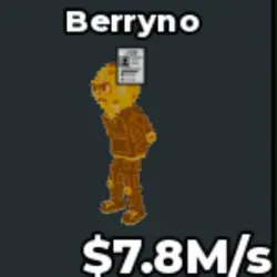 Gold Berryno 7.8 M s - Quick (Секретный персонаж) — Roblox, лот №230253