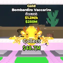 Gold Bombardiro Vaccariro 1.2 M s (Секретный персонаж) — Roblox, лот №230264