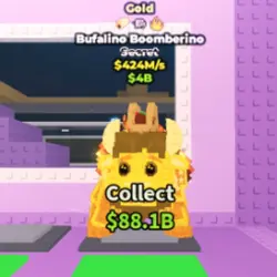 Gold Bufalino Boomberino 424 M s (3 TRAITS) (Секретный перс… — Roblox, лот №230281