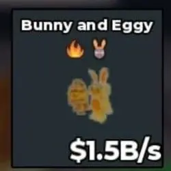 Gold Bunny and Eggy 1.5B s With Fire and Easter Trait KennC… — Roblox, лот №230357