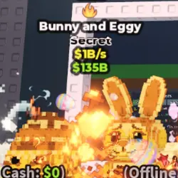 Gold Bunny and Eggy 1B s (Секретный персонаж) — Roblox, лот №230358
