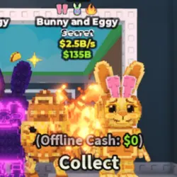 Gold Bunny and Eggy 2.5B S (Bunny + Easter + Fire) #L3QK7M … — Roblox, лот №230359