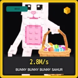 Gold Bunny Bunny Bunny Sahur 2.8M s (Секретный персонаж) — Roblox, лот №230361