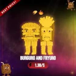Gold Burguro And Fryuro 1.3B s (Секретный персонаж) — Roblox, лот №230370