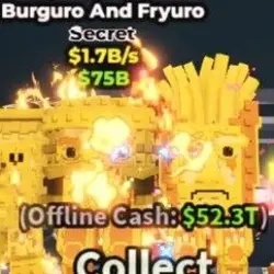 Gold Burguro and Fryuro 1.7B s (Секретный персонаж) — Roblox, лот №230371