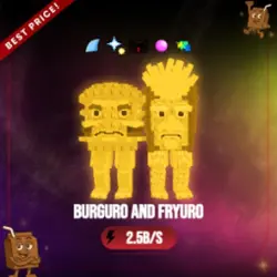 Gold Burguro And Fryuro 2.5B s (Секретный персонаж) — Roblox, лот №230375