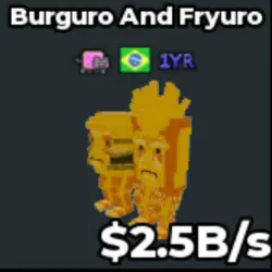 Gold Burguro and Fryuro 2.5B s DT62 (Секретный персонаж) — Roblox, лот №230376