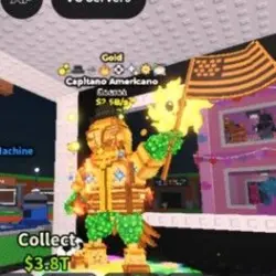 Gold Capitano Americano [2.5B s] Lucky Trait 1 1 (Секретный… — Roblox, лот №230411