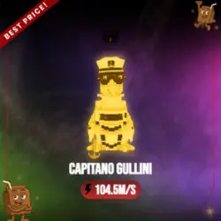 Gold Capitano Gullini 104.5M s (Секретный персонаж) — Roblox, лот №230413