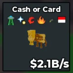 Gold Cash Or Card (f01749) (Секретный персонаж) — Roblox, лот №230443