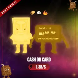 Gold Cash or Card 1.3B s (Секретный персонаж) — Roblox, лот №230444