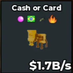 Gold Cash or Card 1.7B s HA22 (Секретный персонаж) — Roblox, лот №230446