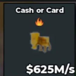Gold Cash or Card 625 M s 1 Traits (Секретный персонаж) — Roblox, лот №230451