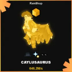 Gold Caylusaurus 646.2M s (Секретный персонаж) — Roblox, лот №230459