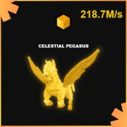 Gold Celestial Pegasus 218.7M s #Gan (Секретный персонаж) — Roblox, лот №230463
