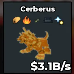 Gold Cerberus 3.1B s zer (Секретный персонаж) — Roblox, лот №230484