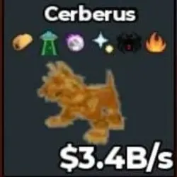 Gold Cerberus 3.4B s 6 trait KennCello (Секретный персонаж) — Roblox, лот №230485
