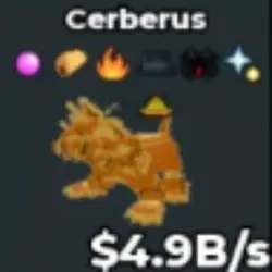 Gold Cerberus 4.9B s (Секретный персонаж) — Roblox, лот №230491