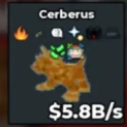 Gold Cerberus 5.8B s (Секретный персонаж) — Roblox, лот №230494