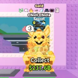 Gold Chicli Chicla 1.5 B s (8 TRAITS) (Секретный персонаж) — Roblox, лот №230524