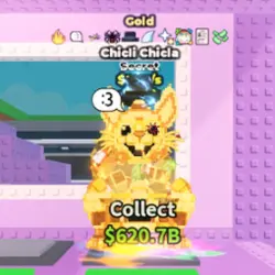Gold Chicli Chicla 1.9 B s (10 TRAITS) (Секретный персонаж) — Roblox, лот №230526