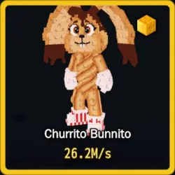 Gold Churrito Bunnito 26.2M s (Секретный персонаж) — Roblox, лот №230555
