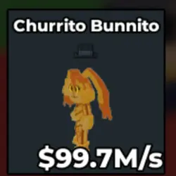 Gold Churrito Bunnito 99.7 M s (Секретный персонаж) — Roblox, лот №230504