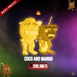 Gold Coco and Mango 209.3M s (Секретный персонаж) — Roblox, лот №230508