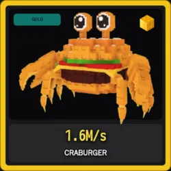 Gold Craburger 1.6M s (Секретный персонаж) — Roblox, лот №230538