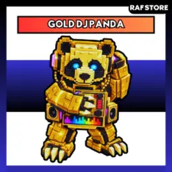 Gold DJ Panda & Safe (Секретный персонаж) — Roblox, лот №230556