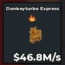 Gold Donkeyturbo Express 46.8 M s (Секретный персонаж) — Roblox, лот №230561