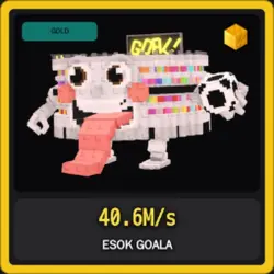 Gold Esok Goala 40.6M s (Секретный персонаж) — Roblox, лот №230606