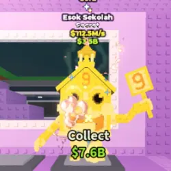 Gold Esok Sekolah 112.5 M s (1 TRAIT) (Секретный персонаж) — Roblox, лот №230610