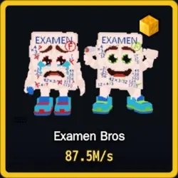 Gold Examen Bros 87.5M s (Секретный персонаж) — Roblox, лот №230624