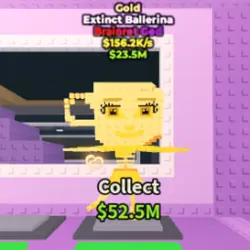 Gold Extinct Ballerina 156.2 K s (Brainrot God персонаж) — Roblox, лот №230627