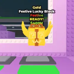 Gold Festive Lucky Block (Festive персонаж) — Roblox, лот №230628