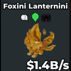Gold Foxini Lanternini 1.4B s (Секретный персонаж) — Roblox, лот №230646