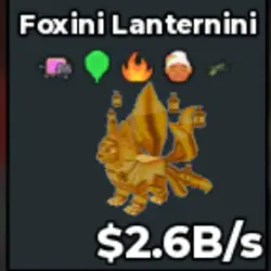 Gold Foxini Lanternini 2.6B s bas2 (Секретный персонаж) — Roblox, лот №230649