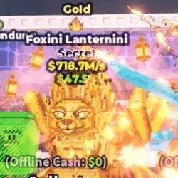 Gold Foxini Lanternini 718.7m s (Секретный персонаж) — Roblox, лот №230650