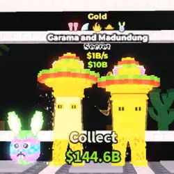 Gold Garama and Madundung 1 B s Traits Bunny Ears and Green… — Roblox, лот №230683