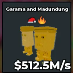 Gold Garama and Madundung With Santa Hat and Fire (Секретны… — Roblox, лот №230725
