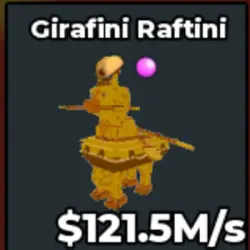 Gold Girafini Raftini 121.5 M s - Quick (Секретный персонаж) — Roblox, лот №230740